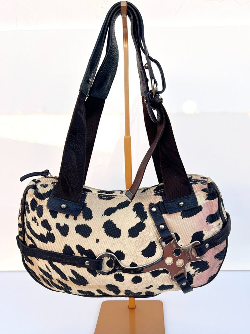 ROBERTO CAVALLI Freedom Y2K Animal Print Shoulder Bag